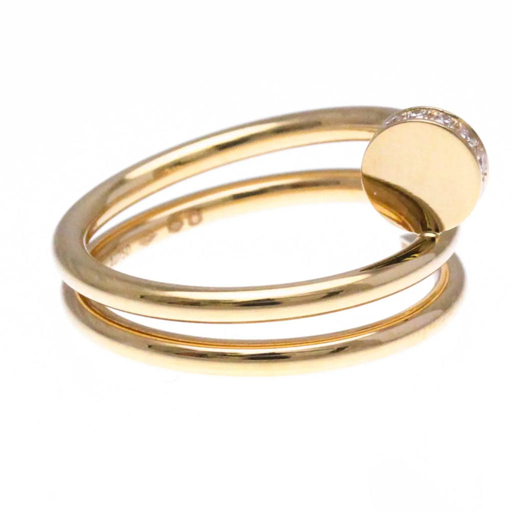 Band Fashion Pink Juste Cartier Gold B4210850 Ring Clou (Good) Pre-Owned Un Diamond Gold Pink (18K)