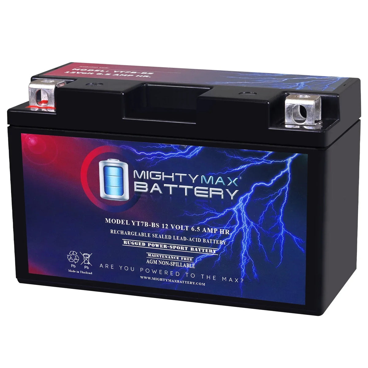 Shotgun Compatible Replacement with Battery 6.5AH YT7B-BS 12V YT7B-BS