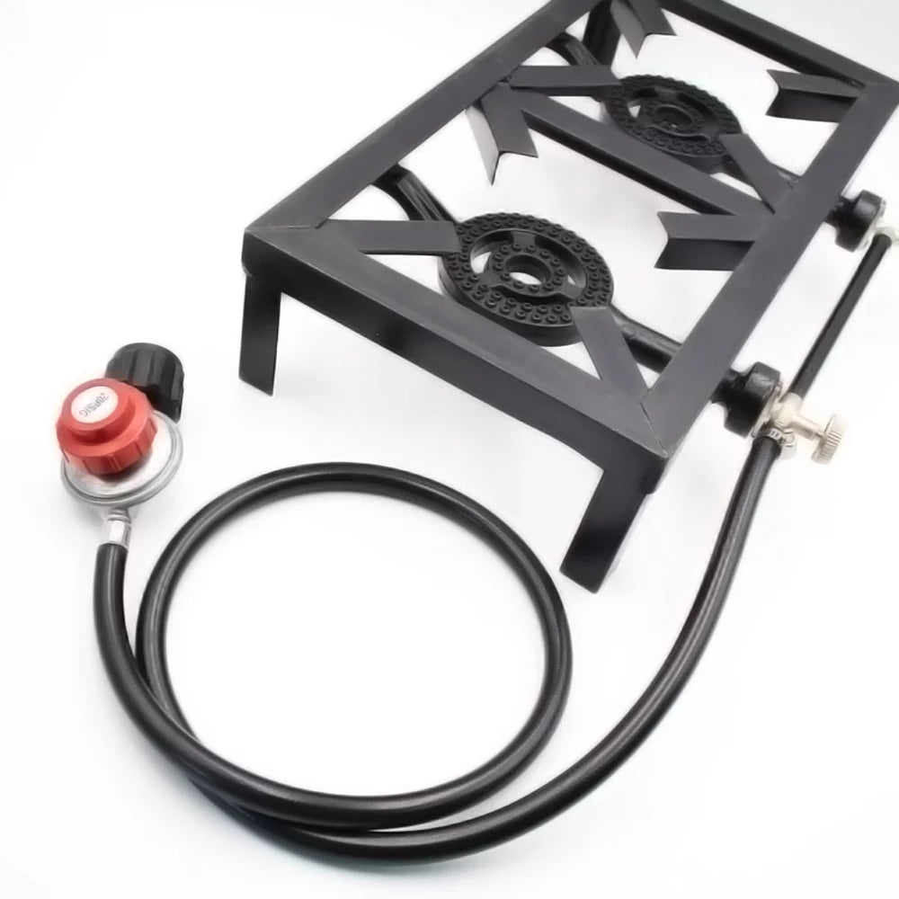 for Double Gas Htovila Patio Excursions for Cooking Furnace Propane Cast Iron BBQ (Standard), Camping Stove