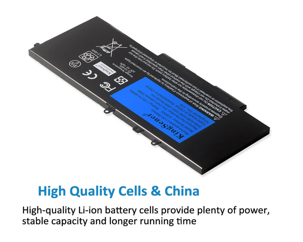 For For 68WH M3520 GJKNX 5490 7.6V Latitude 5480 GD1JP Battery Laptop Precision Kingsener M3530 5590 5580