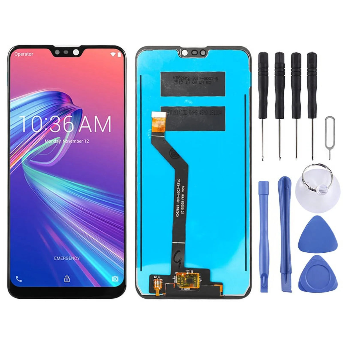 Cellphone with LCD OEM Pro Asus Full for Repair Screen (Black) (M2) Digitizer Assembly Parts ZB631KL Max Zenfone