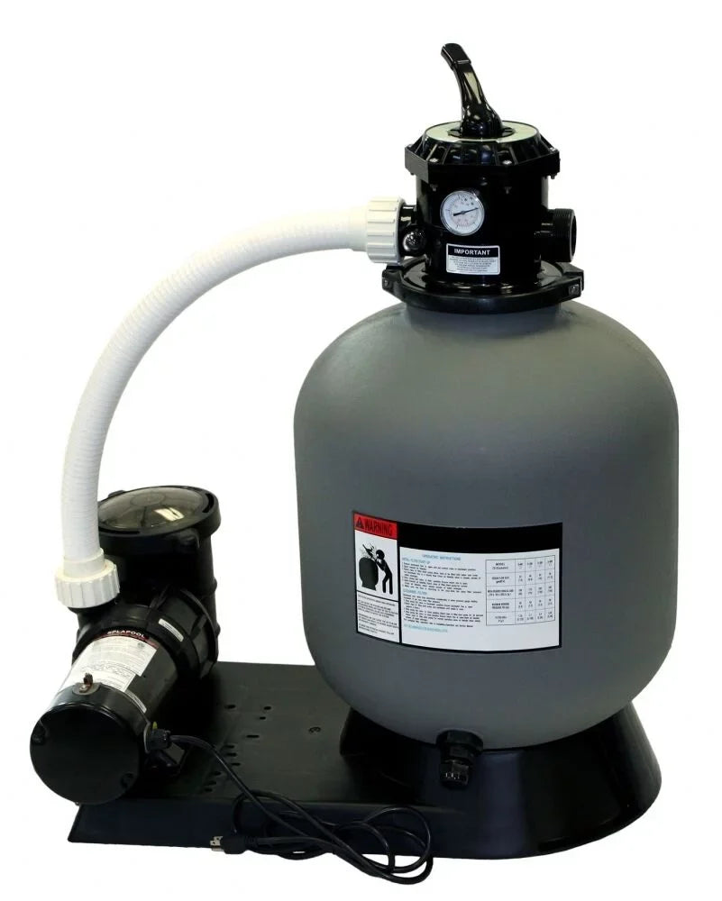 24" Pool .90 Swimming System In-Ground Sand THP Pump Filter W/