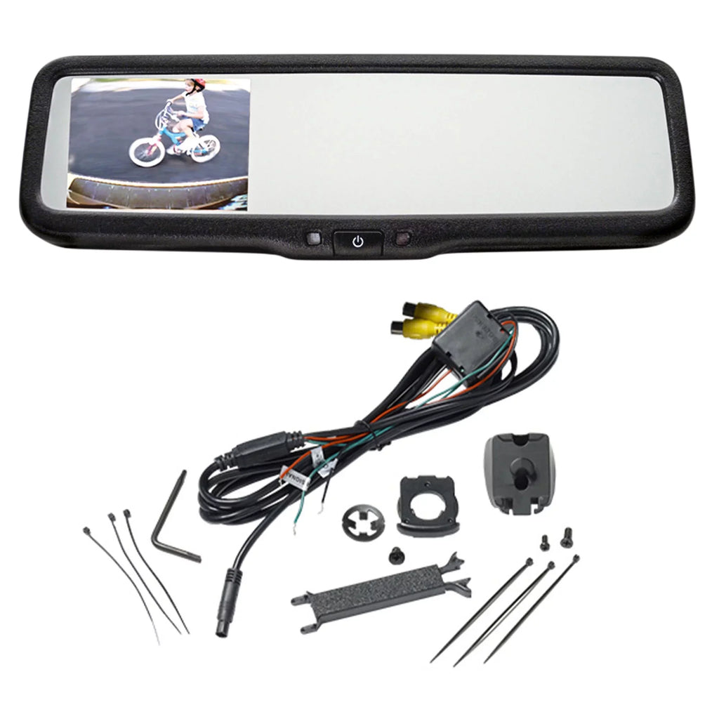 OEM-Style Replacement Monitor Universal screen Rearview 3.5-inch camera Mirror w/ back and up