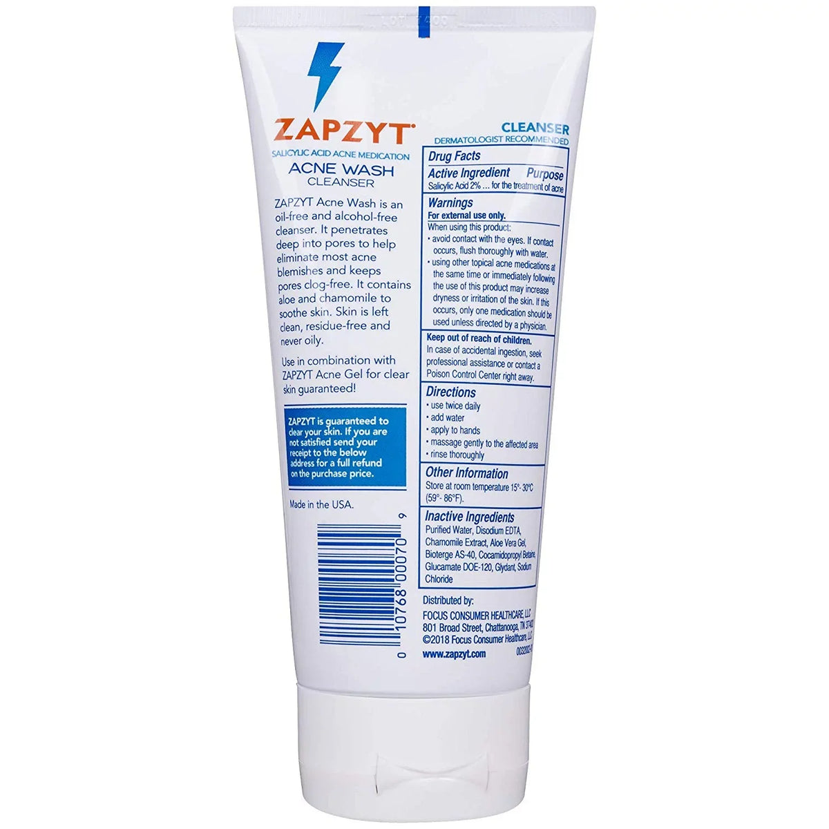 Face For Oz, Pack Treatment Acne Wash And 3 - Body 6.25 Zapzyt