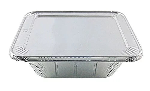 Pan Steam TruFit Half-Size Aluminum of 100) Table Extra-Deep (Pack Foil Comb w/Lid Handi-Foil