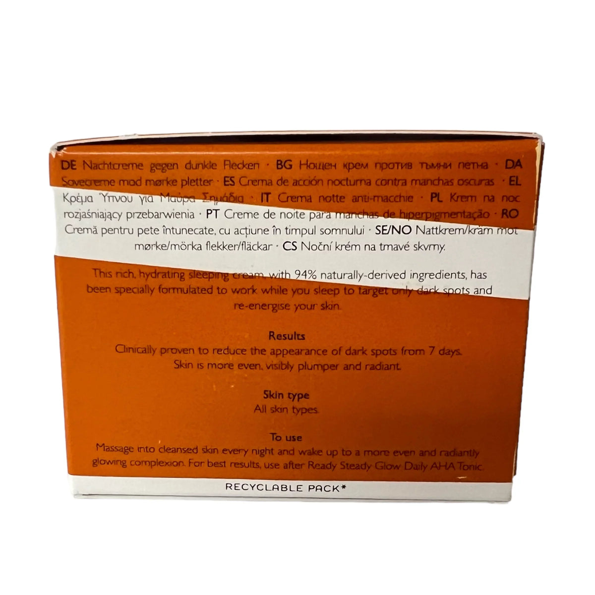 oz fl Sleeping REN Skincare Glow 1.7 Overnight Cream