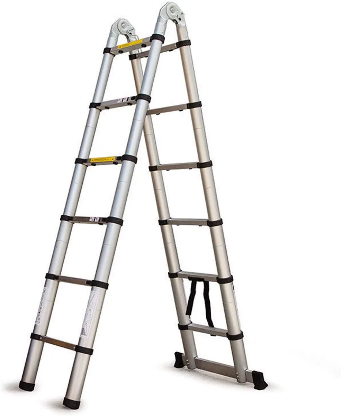 Dayplus 12.5FT/3.8M Portable Aluminum A-Frame Ladder Telescoping Extension Ladder Multi-Purpose Folding