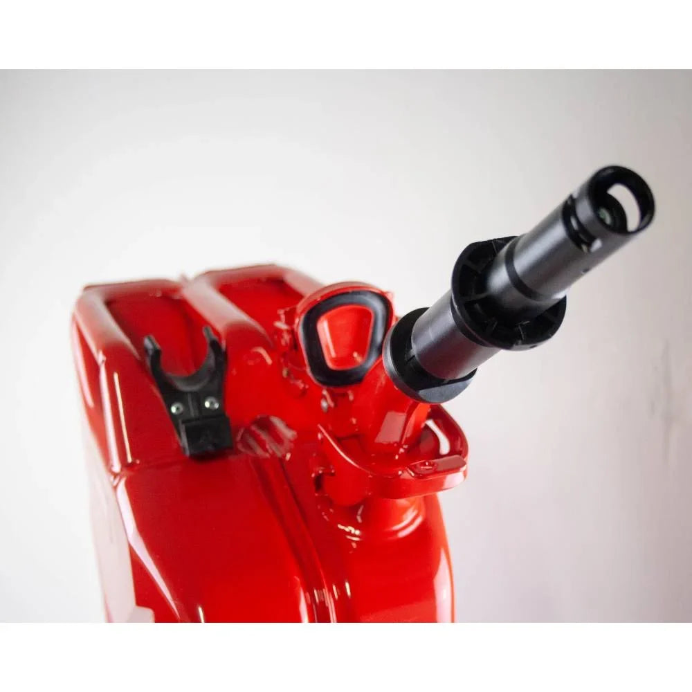 Red NATO Fuel Spout JC0020RVS 20 Liter and Authentic Wavian Can System, USA Jerry