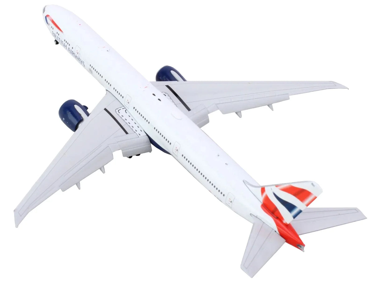 Aircraft Striped GeminiJets by with Commercial Boeing 1/400 Tail White Flaps 777-300ER Diecast with Model Down Airplane