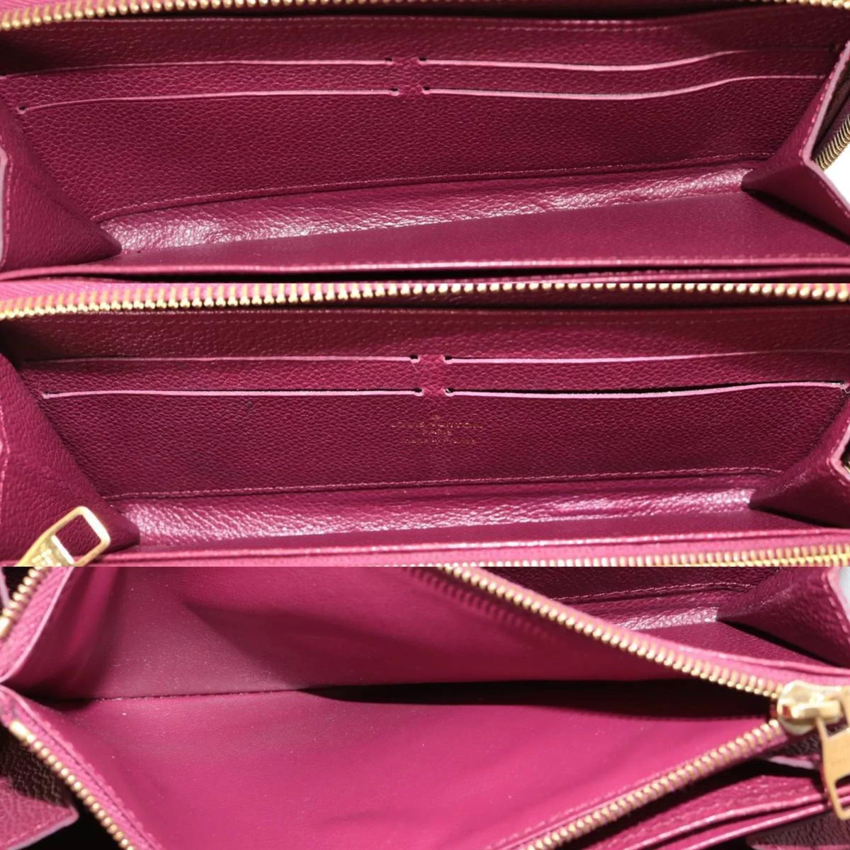 Amplant Monogram Zippy Pre-Owned Cherry Wallet (Fair) M68571 Berry Long
