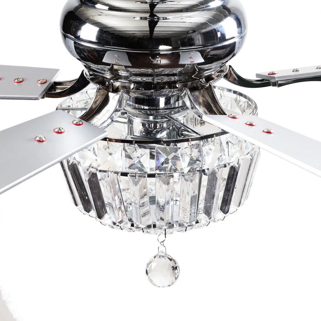 Ceiling Light Included Fan Uncle Brushed Remote Crystal Fan 48 5 Ceiling Chandelier Fan Blades, Not Inches with Reverse 2 Modern and Ceiling Nickel and Bulb with Parrot