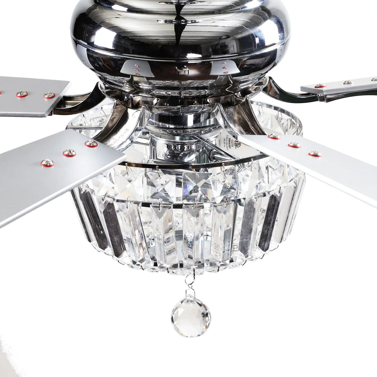 Ceiling Light Included Fan Uncle Brushed Remote Crystal Fan 48 5 Ceiling Chandelier Fan Blades, Not Inches with Reverse 2 Modern and Ceiling Nickel and Bulb with Parrot