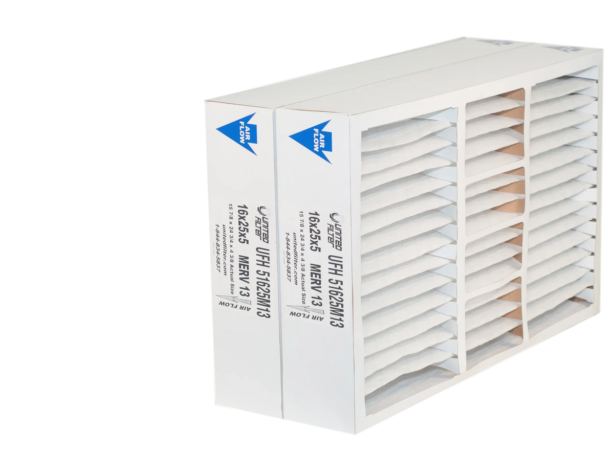 2 Air of 13 Replacement 16x25x5 Case Filter MERV Furnace Free Honeywell Shipping