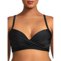 Hi Front BLACK S Top Miller + Shirred Bikini Twist Bottom Nicole Waist 2Pc