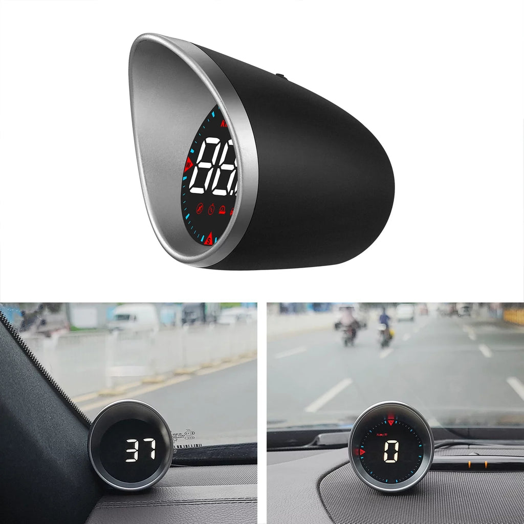 Mileage, Alarm Car Driving Car Compass Display Display Angle, HUD and Fatigue Alarm Head-up Overspeed Driving Digital Speedometer
