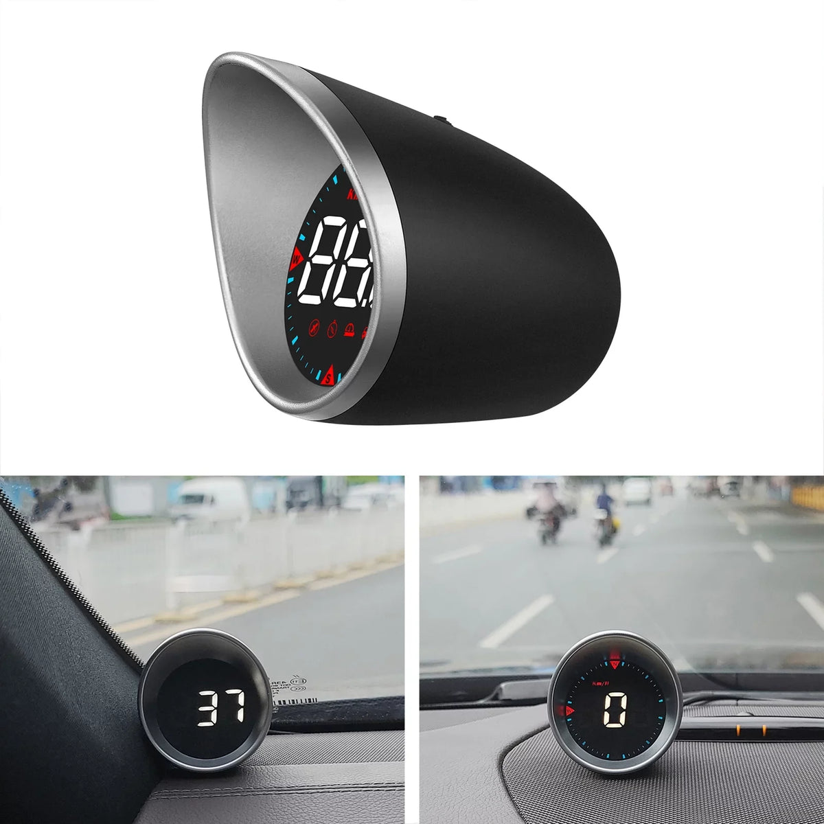 Mileage, Alarm Car Driving Car Compass Display Display Angle, HUD and Fatigue Alarm Head-up Overspeed Driving Digital Speedometer