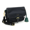 58044 shoulder Burch Pre-Owned Perry ladies black nylon BURCH leather green (Good) Tory TORY bag