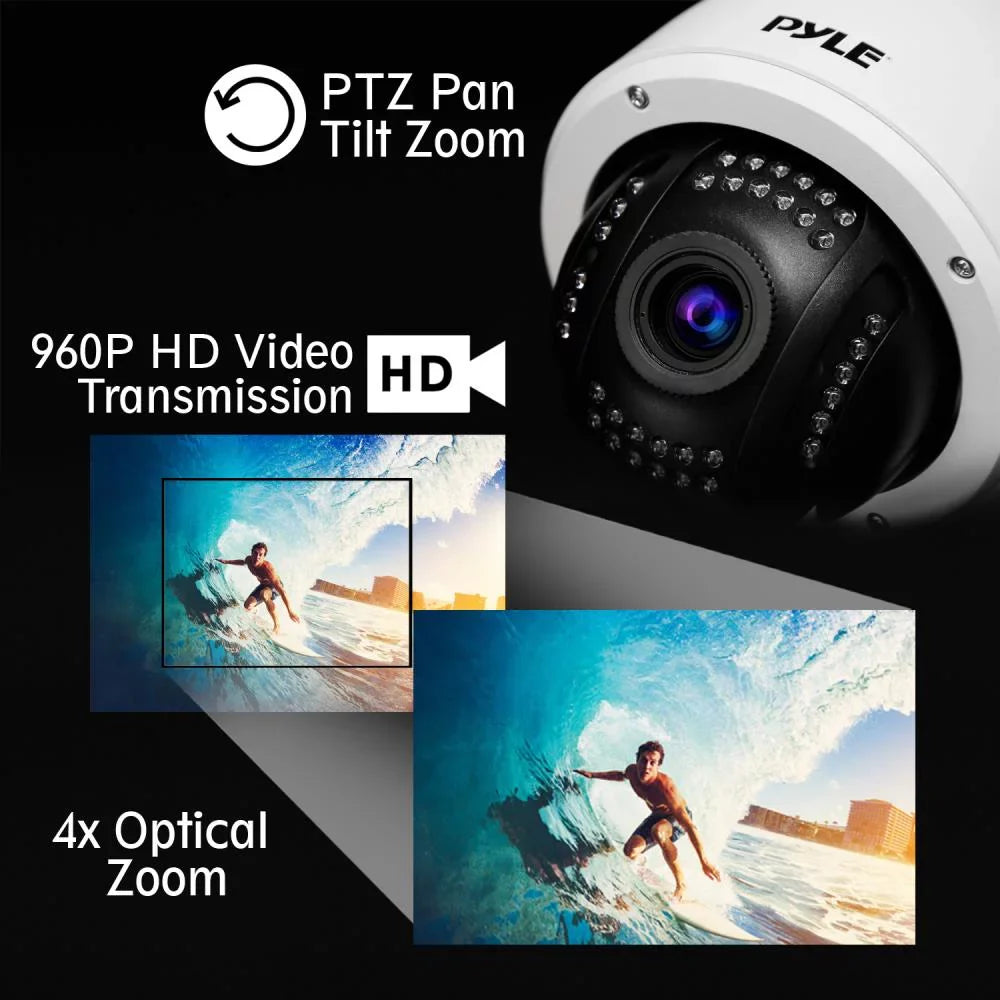 in Hi-Res Optical 4x Weatherproof 32g Outdoor Camera Cam IP WiFi - SD Zoom PIPCAMHD47.5 with - PYLE Built HD