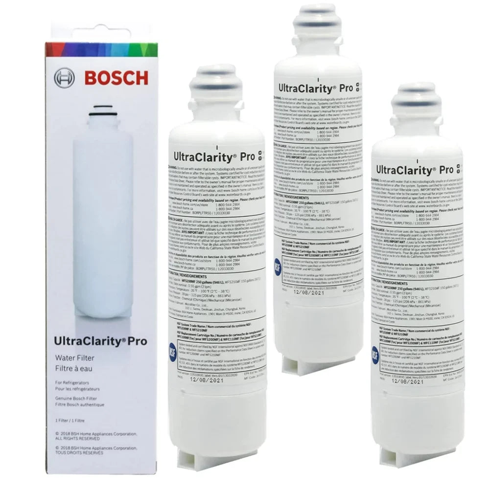 Pro Water Refrigerator Ultra 3 Filter,High Pcs Bosch BORPLFTR50 compatibility Clarity