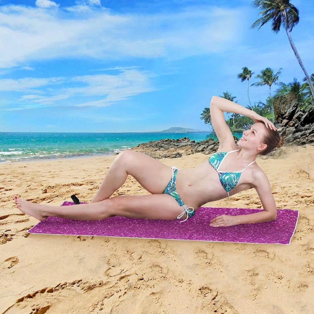Towel, Dry Quick Shower Pool Towel Swim Bestwell Towel Texture Beach Glitter Sand Free Oversized Yoga Microfiber Lightweight Bath Blanket, Multipurpose 30”X60” Towel Thin