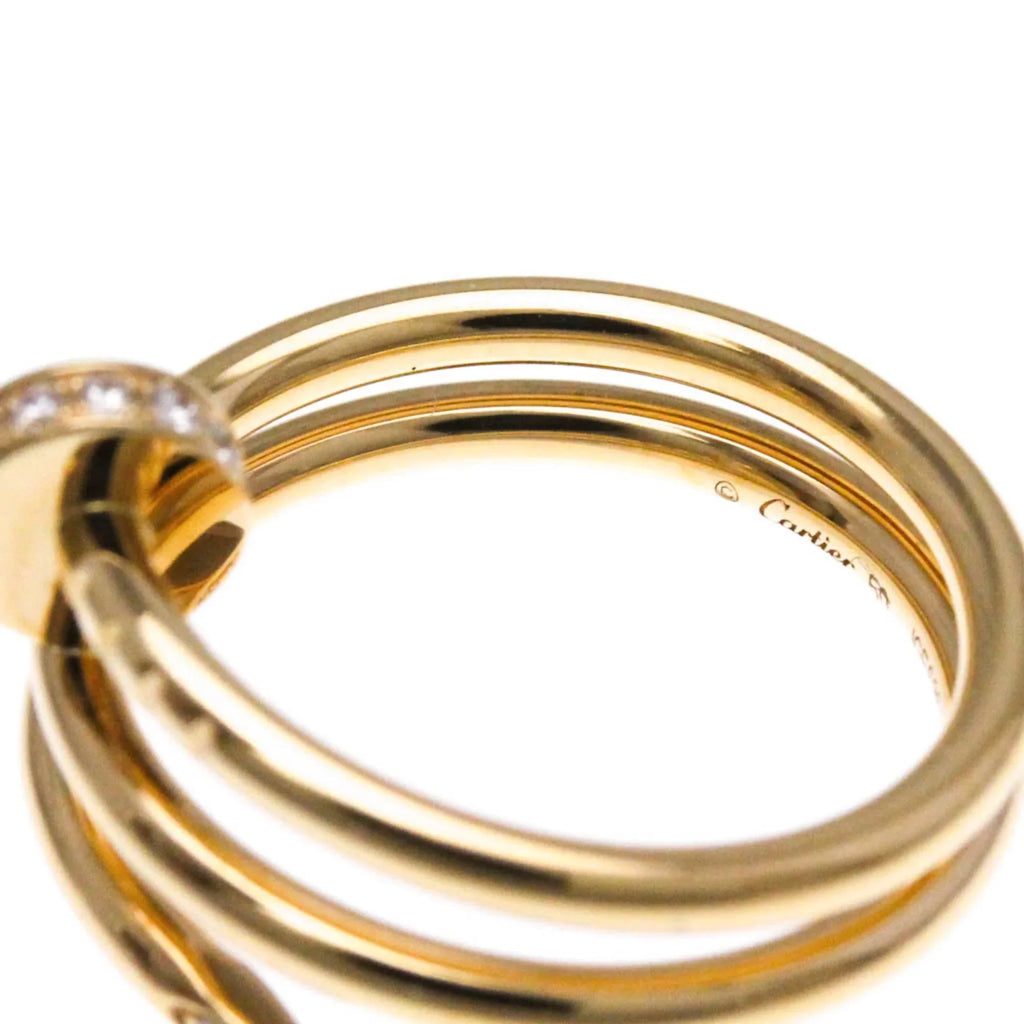 Band Fashion Pink Juste Cartier Gold B4210850 Ring Clou (Good) Pre-Owned Un Diamond Gold Pink (18K)