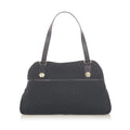 Black (Good) Shoulder GG Pre-Owned Canvas Fabric Bag Women