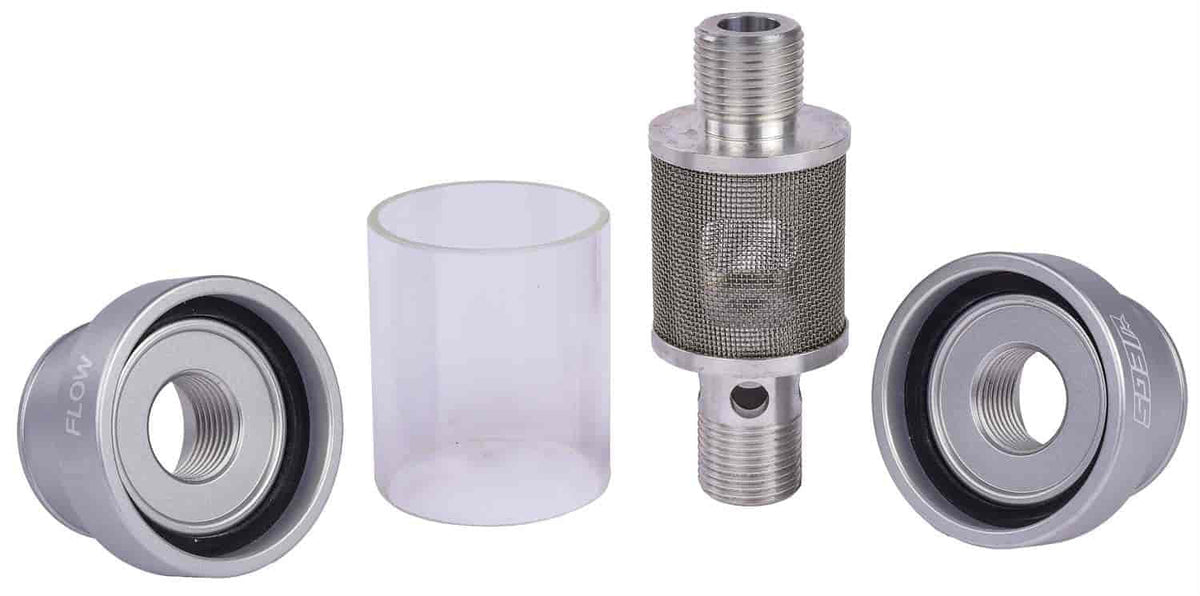 Finish Silver OD Alum Anodized 1 JEGS 53264 Inline Coolant 3/4 in. Billet Filter