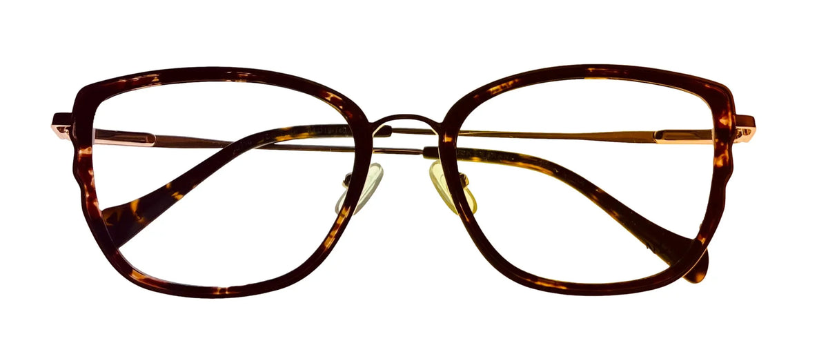 Eyeglass Brand D116. Lucky Gold Butterly Metal Tortoise 54mm Women's