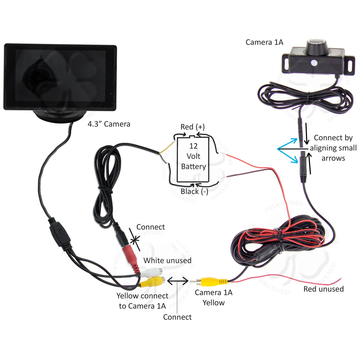 Monitor VGA 4.3 Motorcycle Color RCA Screen Car Backup Camera Auto Inch LCD