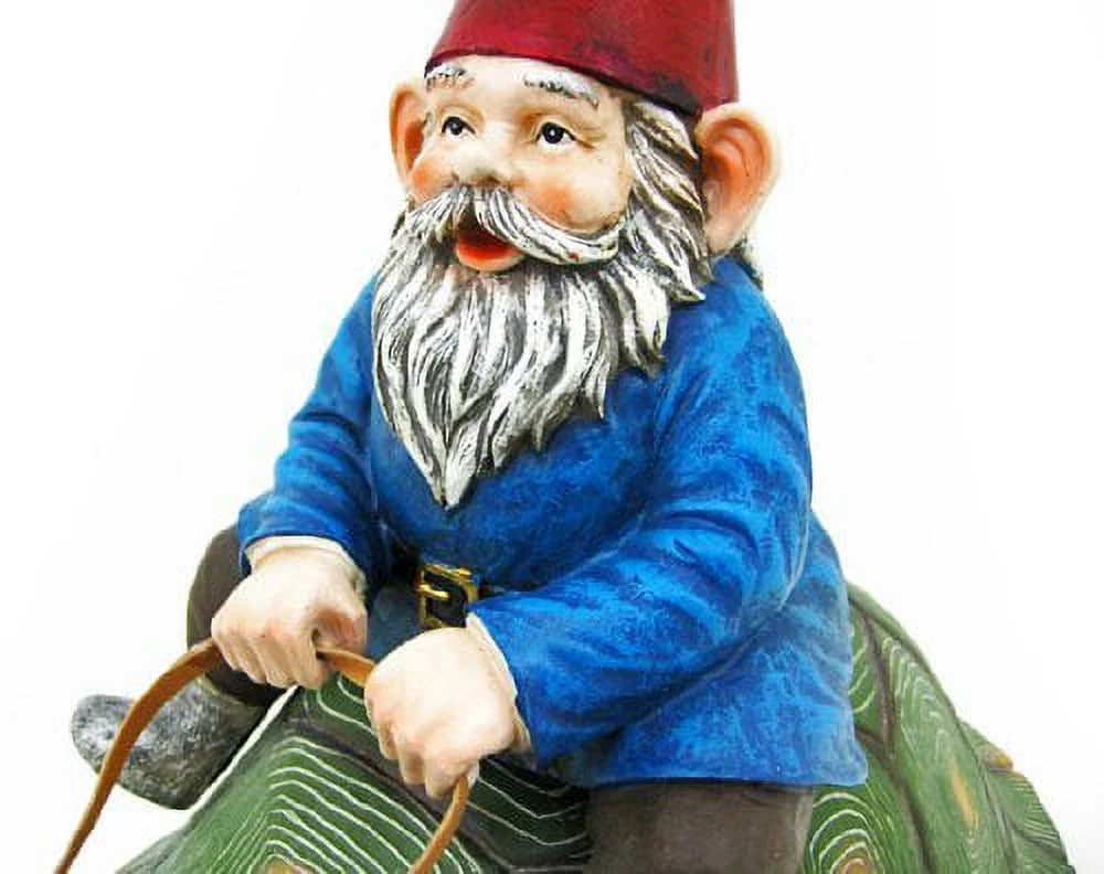 Label Pool Garden Riding Gnome Patio Large Turtle Statue Private