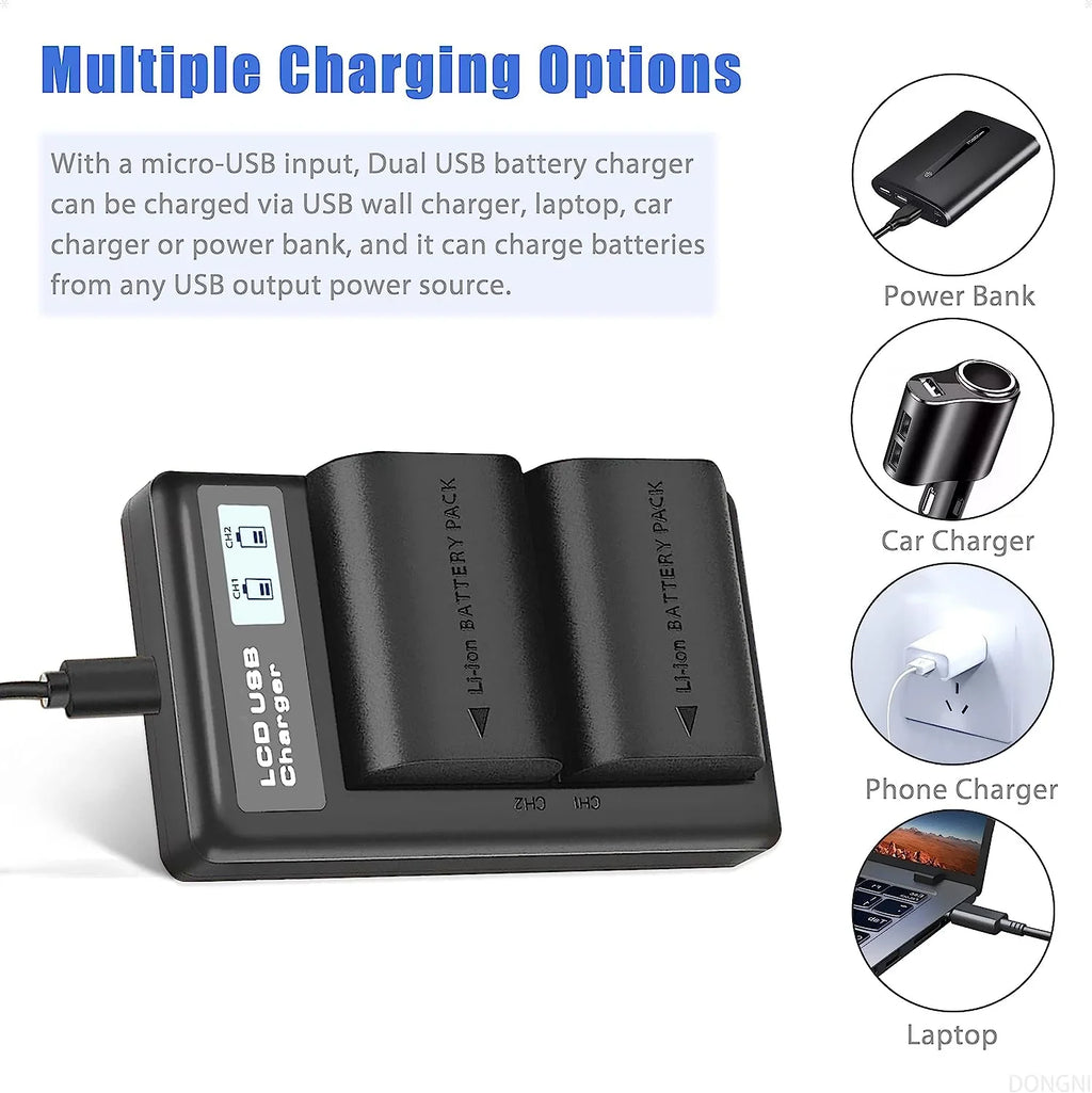 6D 90D Camera Dual R LP-E6NH 5D 7D 2950mAh 5DS Batteries EOS 80D R6 2-Pack 70D II/III/IV Canon Mark Charger and for R5 60D