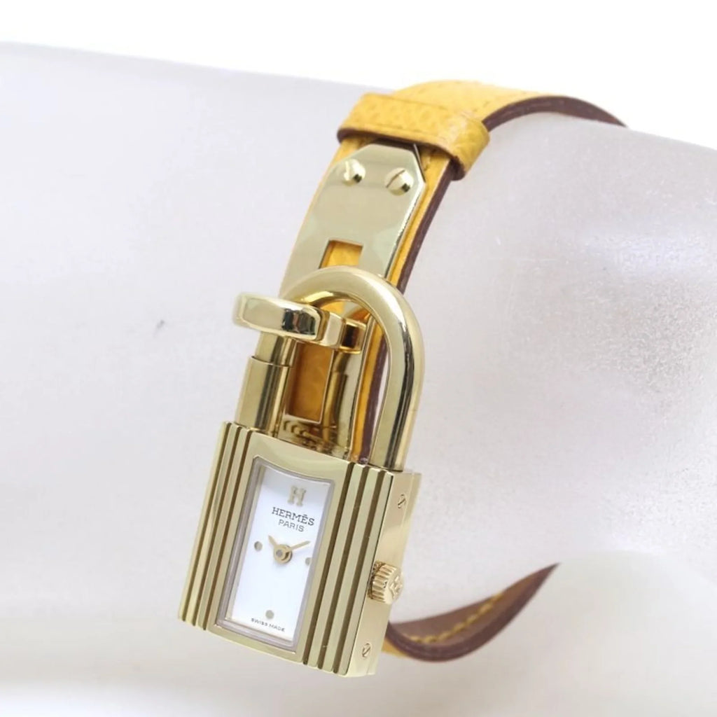 Epson 39261 plated) Watch ○Y (gold (Good) stamp Kelly Vaux Ladies GP Pre-Owned HERMES KE1.201 x