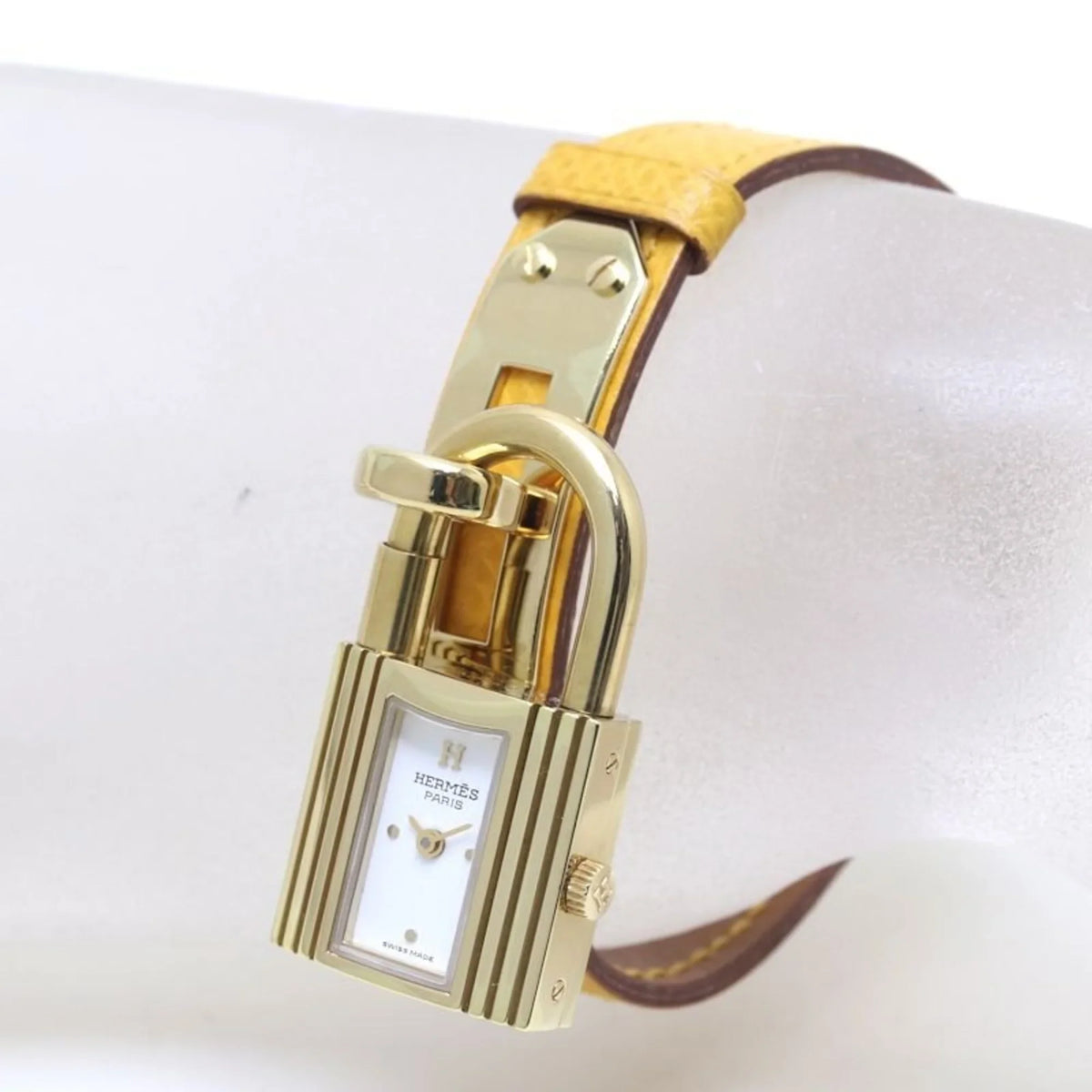 Epson 39261 plated) Watch ○Y (gold (Good) stamp Kelly Vaux Ladies GP Pre-Owned HERMES KE1.201 x
