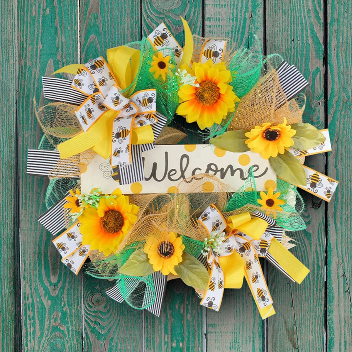 Decoration Sash Festival Home Wreath Silk Wreath Scarf Pendant Garland Monogram Bee