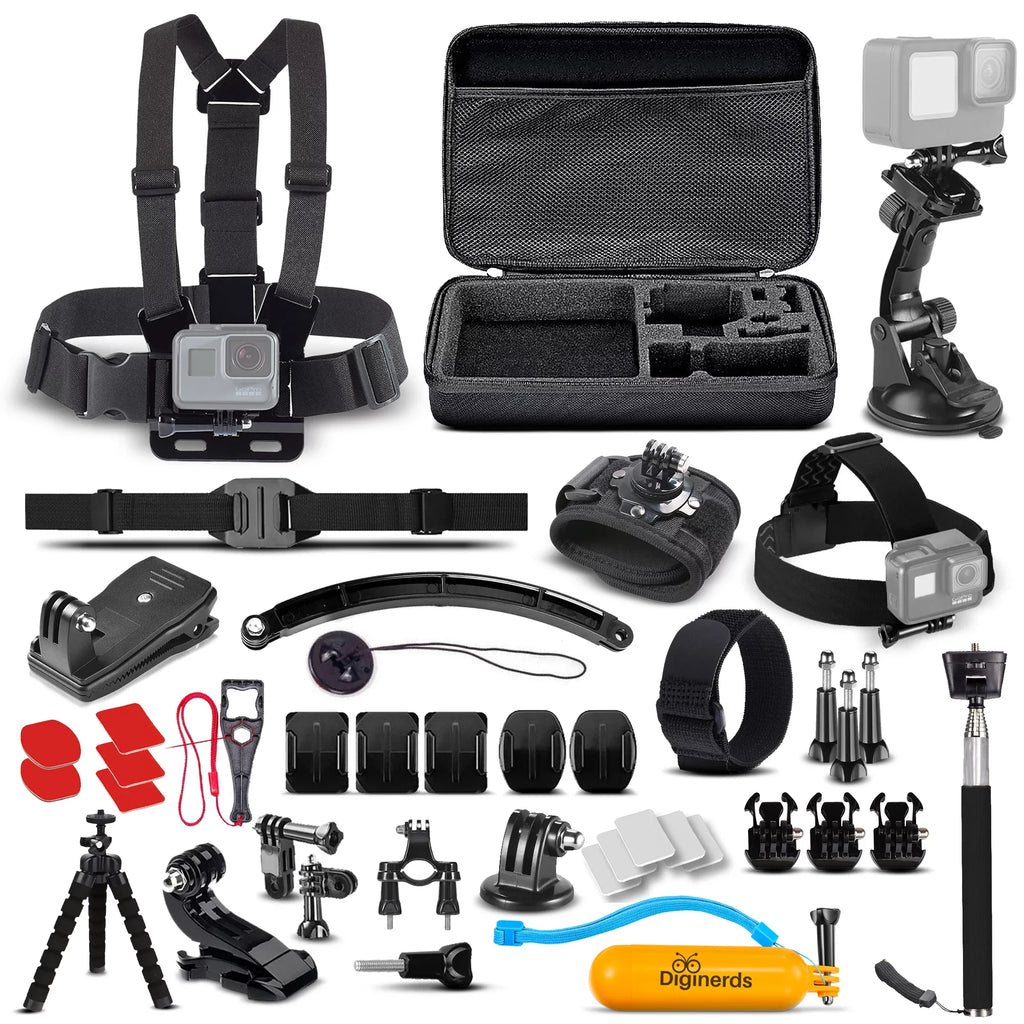 with GoPro Accessory Action, Kit Insta360, in Camera Compatible Hero10/9/8/7/6/5/4, AKASO, GoPro Max, DJI GoPro Action more 50 1 Fusion, and Osmo DiGiNerds