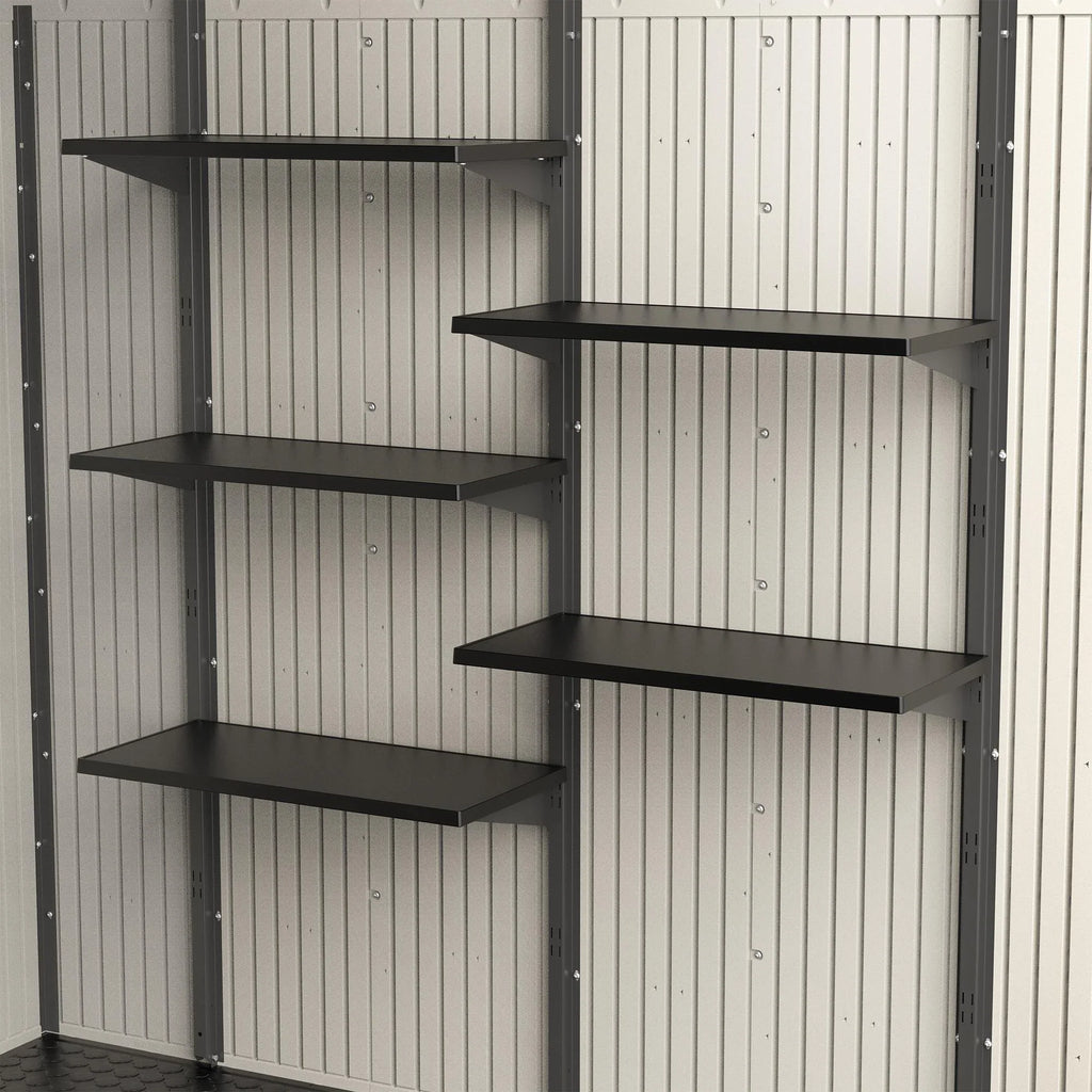 (60447) Accessory 14x30 Accessory Shed Lifetime 5-Piece Shelf Kit