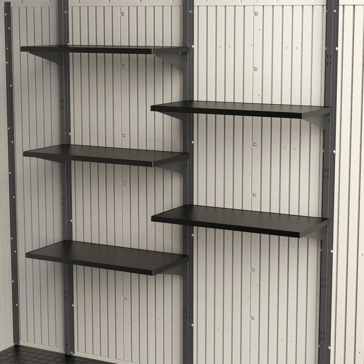 (60447) Accessory 14x30 Accessory Shed Lifetime 5-Piece Shelf Kit