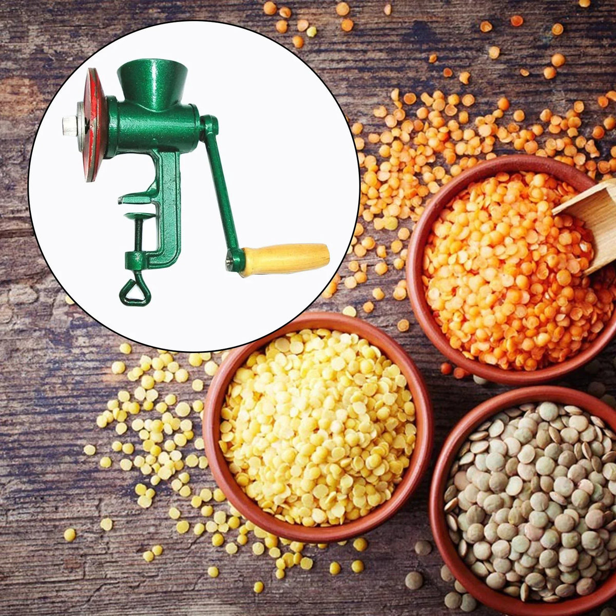 Barley Mill Coarseness Mill Adjustable Manual Grinder Bean Grinder Wheat Coffee Peanut Pepper Crusher
