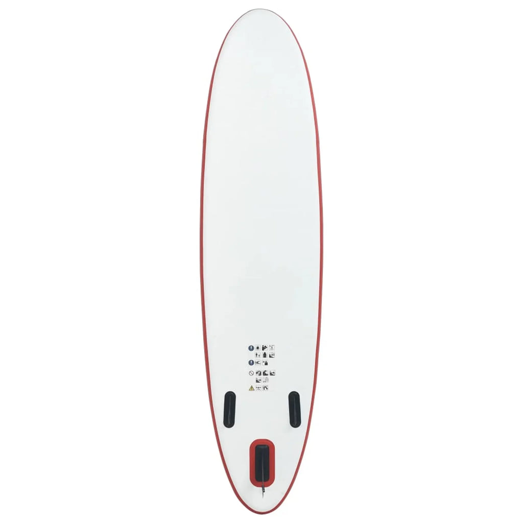 and Inflatable White Paddleboard Andoer Set Red
