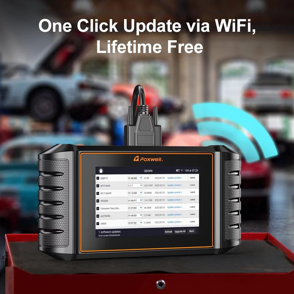 Scanner Code Service Scanner Auto Analyzer Control Bi-Directional 30+ OBD2 Scanner NT710 Automotive Scan Scanner Automotive System Diagnostic Reset Full Wireless Foxwell Reader Tool Car Automotive