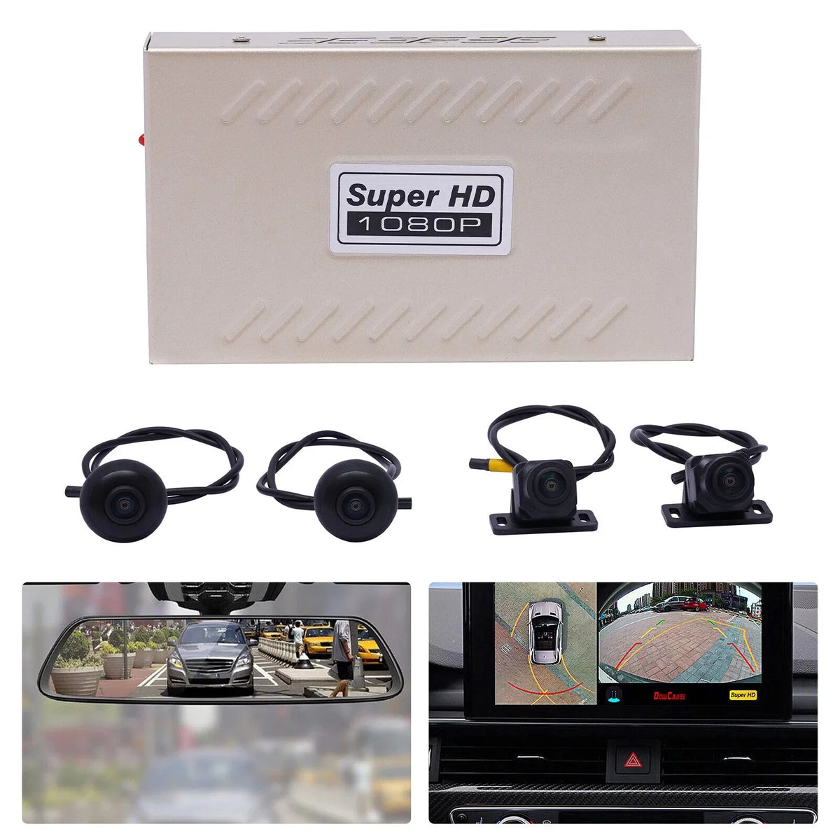 DVR Camera Recorder Image 360° Video CMOS Cam Sensor FETCOI Car Lens Dash Rear