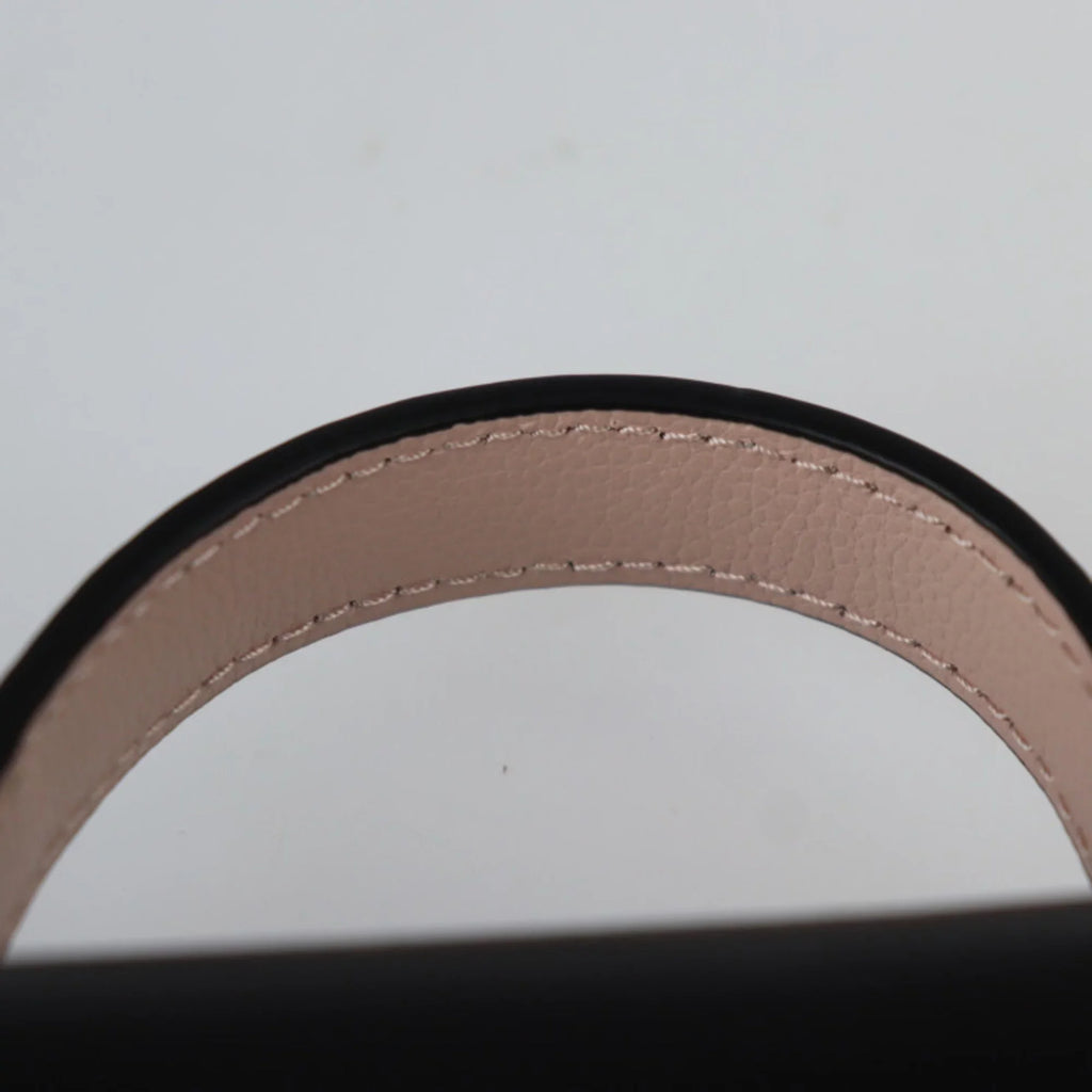 (Good) shoulder grommet Spade black Patternson Pre-Owned handbag punching WKRU5899 bag gold leather Kate beige drive hardware pink 2WAY Maisy