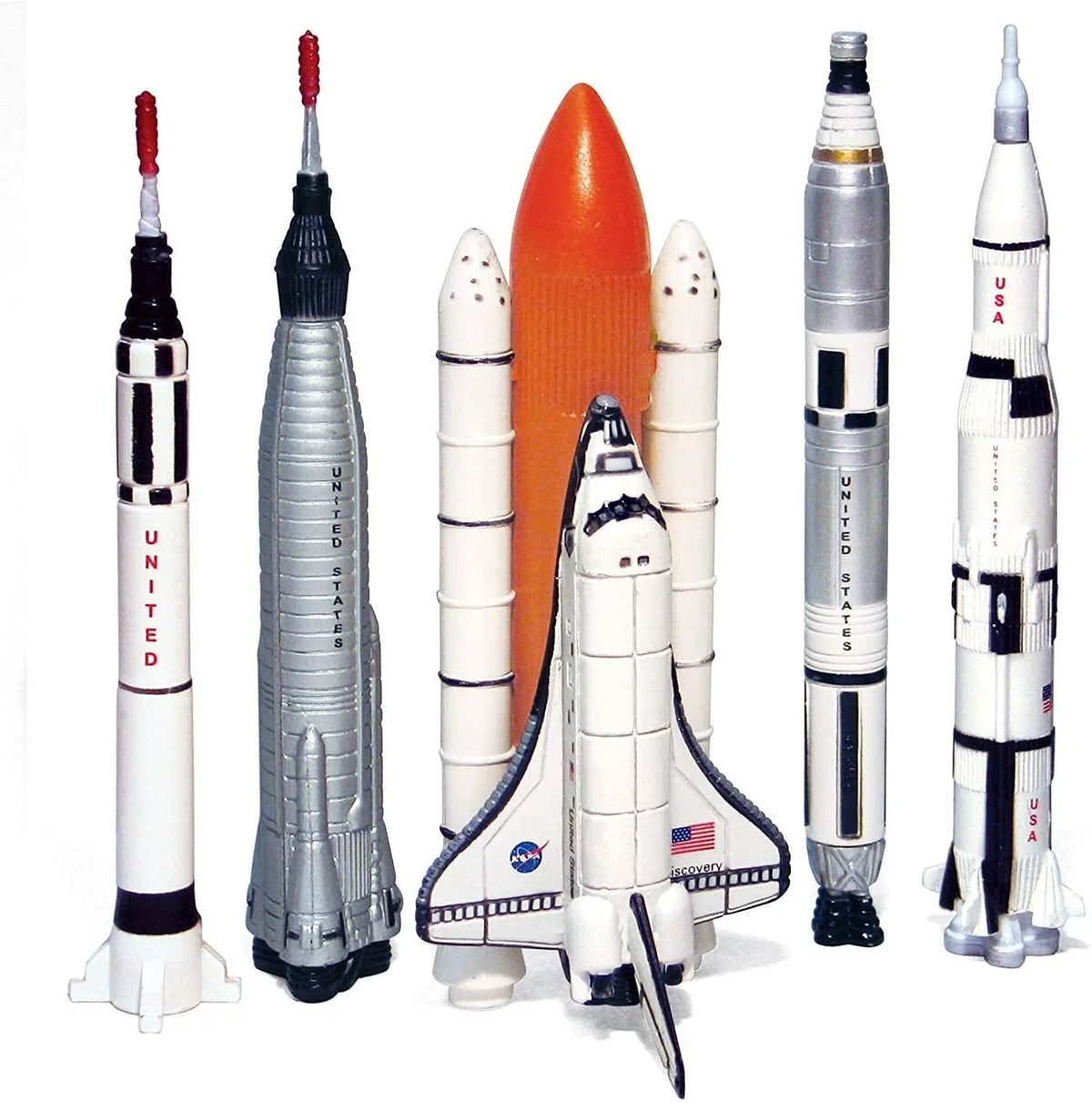 And Intera - Shuttles Space Rocket Set Collector's Space Piece Saturn Apollo, Program Spaceship - Mercury, 5 Set Gemini, NASA Rockets