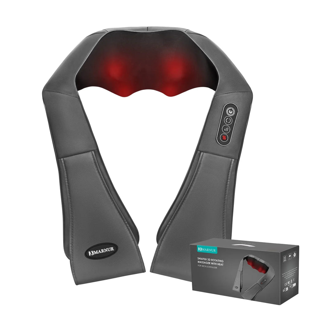 Heat Shoulder Full-body, Massager Deep and Massager, for Gray Neck MARNUR Kneading with