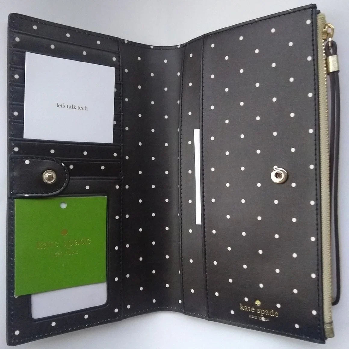 Wristlet Dot Blake Gold Wallet Kate Street Eliza Spade