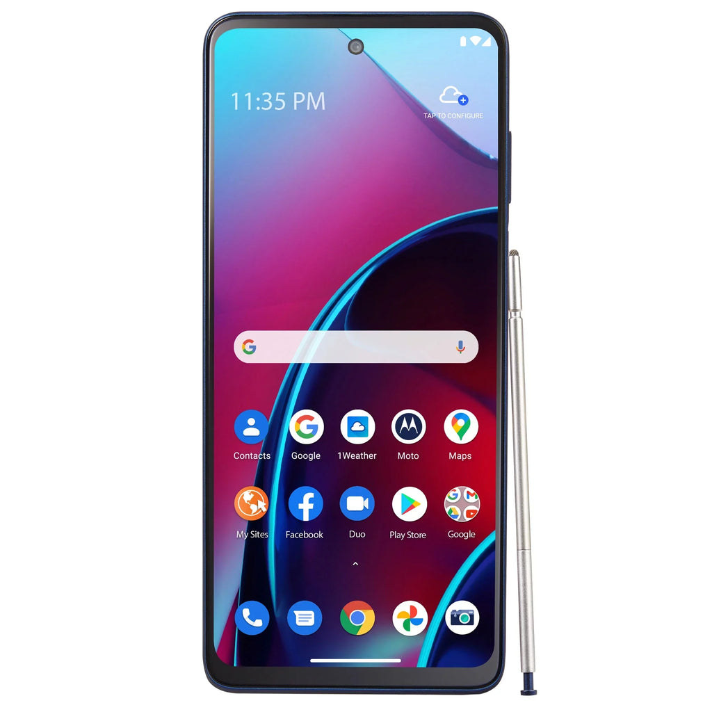 by Blue- 128GB, to G Smartphone Prepaid by Stylus Verizon Total Verizon] Moto 4G Motorola (2022), Total [Locked