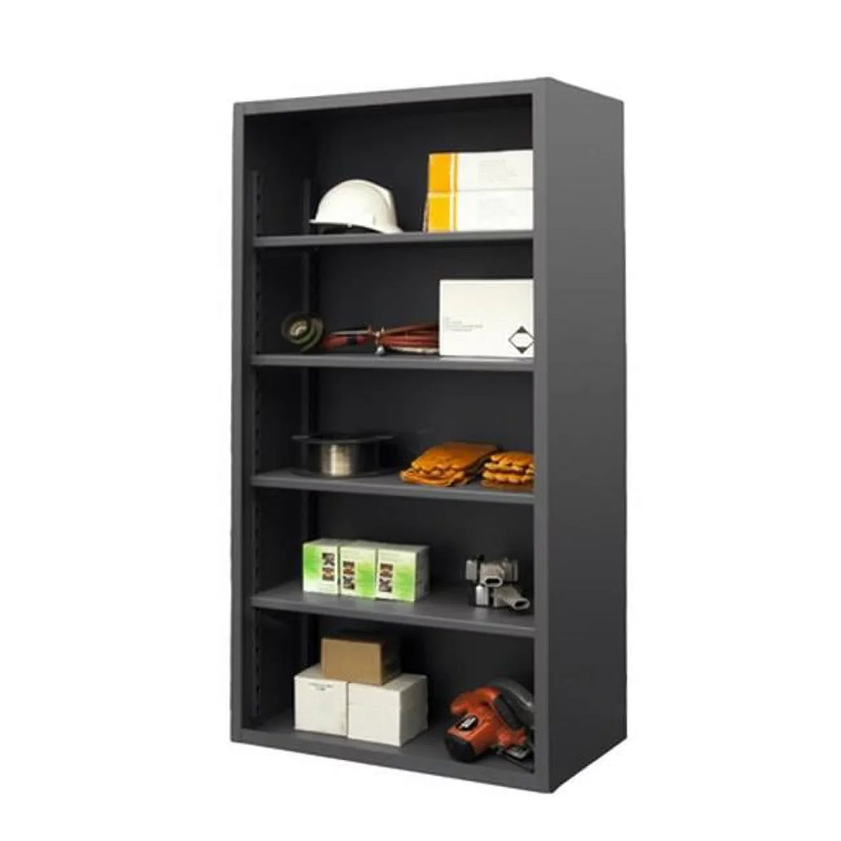 in. 36 - 24 Shelves 12 with 4 Shelving x - Gray Gauge Enclosed Durham x Racks 72