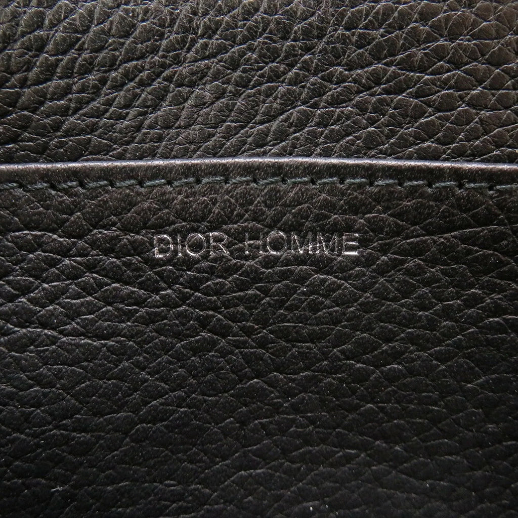Coin Men's Round Dior Homme Leather Case Black Pre-Owned (Good)