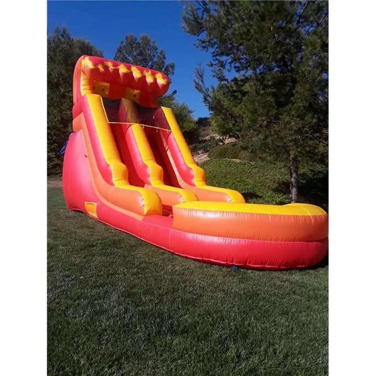 PVC Marble Commercial Slide Grade Vinyl 15ft Water Volcano w Inflatable Blower
