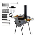Tent Portable Stove w/ 118 BBQ Hot Pipes Camping for Stove Outdoor Wood SKYSHALO in